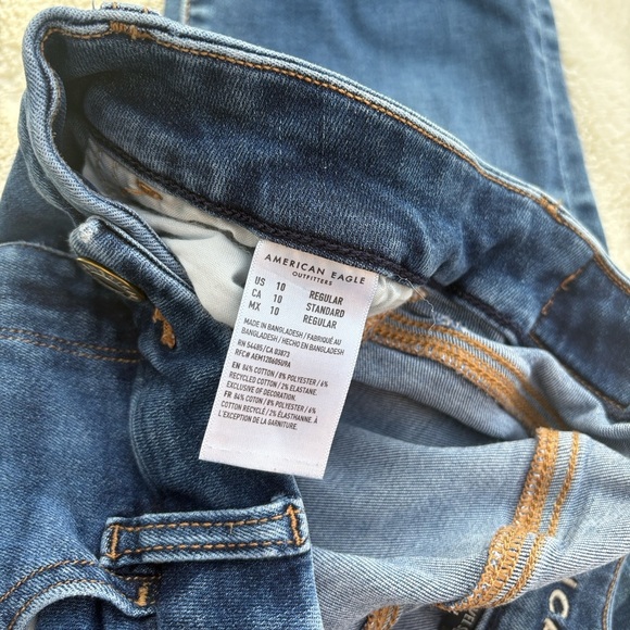 American Eagle Curvy High Rise Jeggings Size 10 Regular | Dark Wash Denim | - Picture 6 of 9